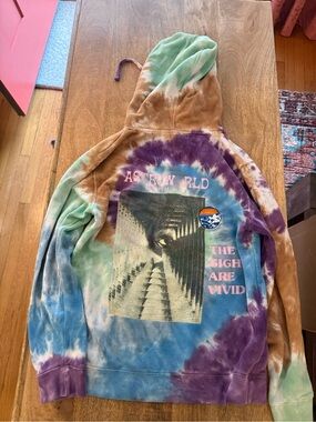 Astroworld Tie-Dye Graphic Hoodie - Multicolor